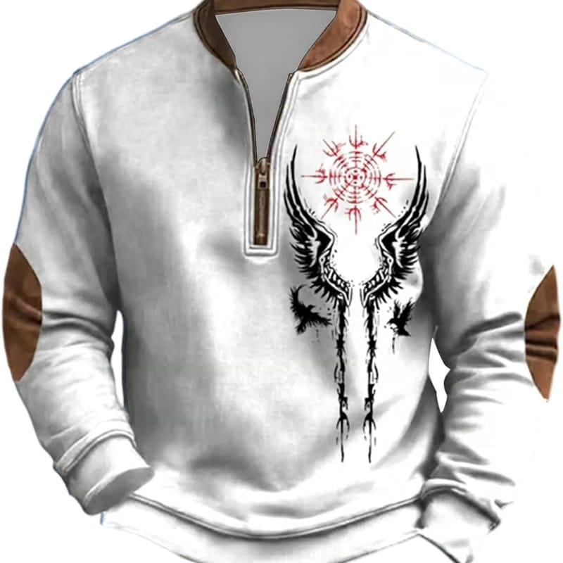 Pull Viking Bjorn Sport Zip Bodybuilding Nordique