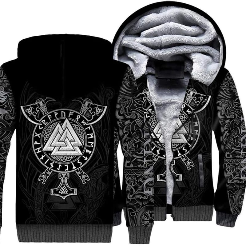 Sweat Viking Ragnar Médiéval Rétro Impression 3D